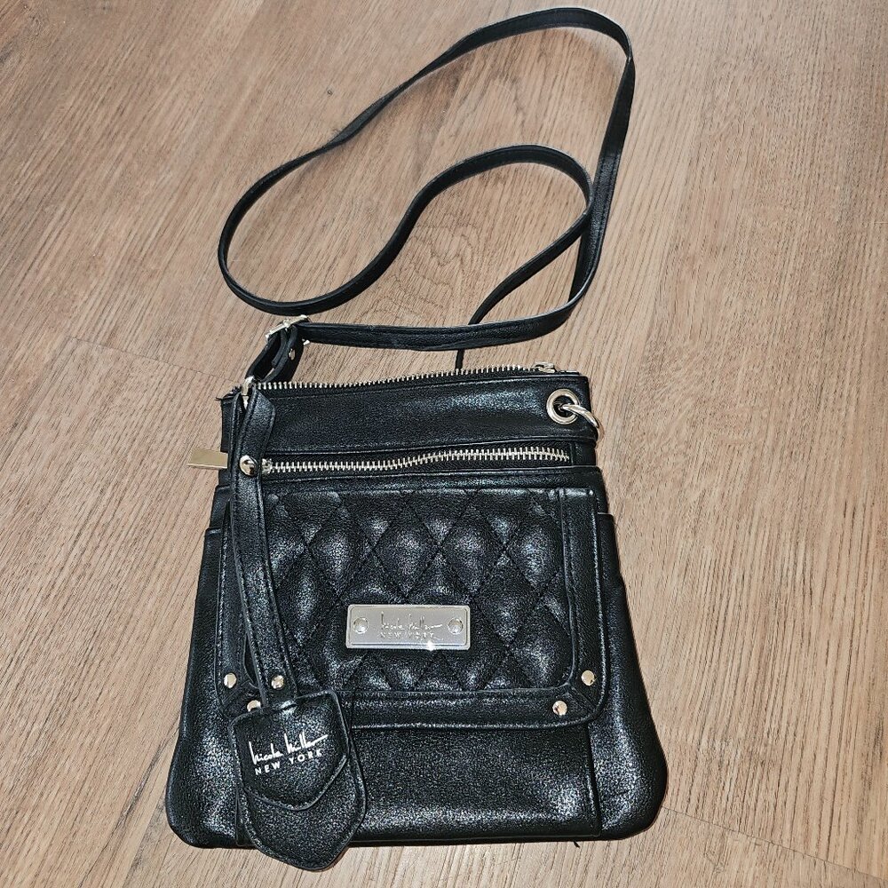 Nicole Miller Black Crossbody Purse